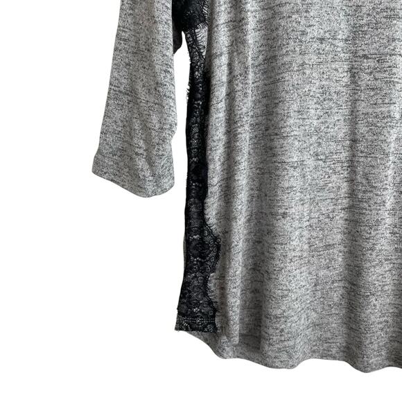 Lane Bryant‎ Women Sweater 14/16 Black Lace Trim Fairygoth Y2K Retro Boho Chic - Picture 4 of 13